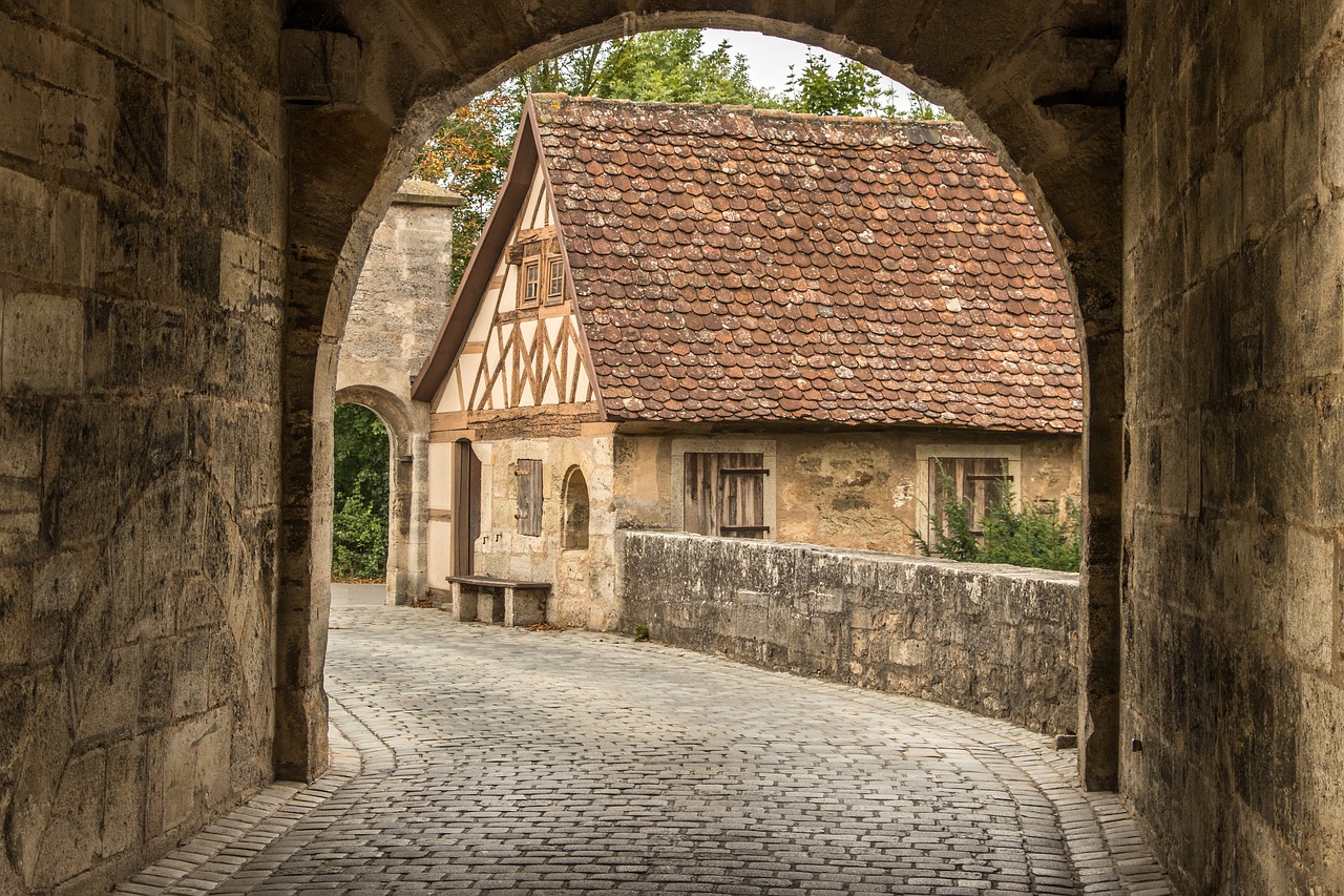 Rothenburg ob der Tauber half-timbered house